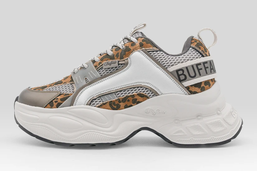 Buffalo Yuno One Sneakers Γκρι, Λεοπάρ