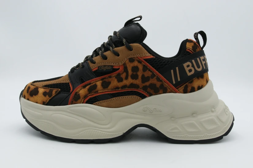 Buffalo Yuno One Γυναικεία Sneakers Μπεζ, Καφέ, Μαύρα