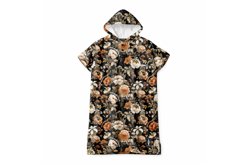 Bee Unusual BDSM Flowers Changing Unisex Πόντσο Πολύχρωμο