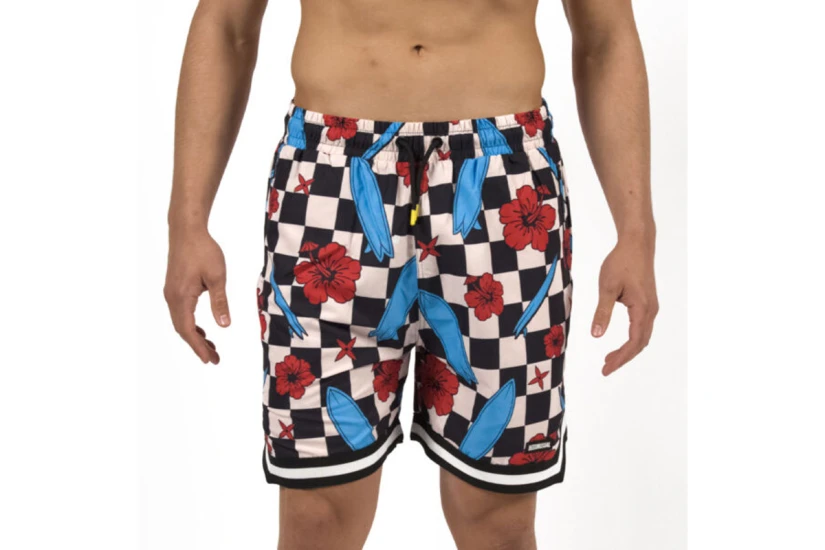 Bee Unusual Checkered Reef Ανδρικό Μαγιό Βερμούδα Μαύρο, Διάφορα Χρώματα