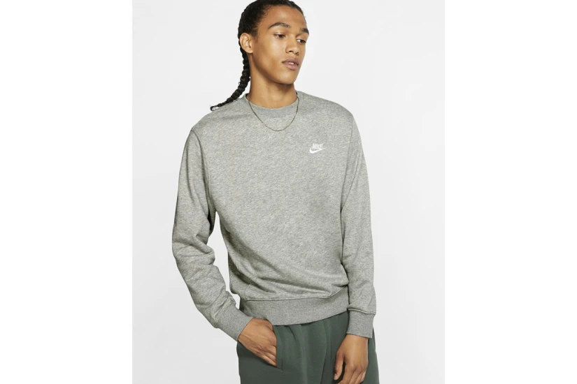 Nike Sportswear Club Ανδρικό Φούτερ με Λαιμόκοψη Γκρι