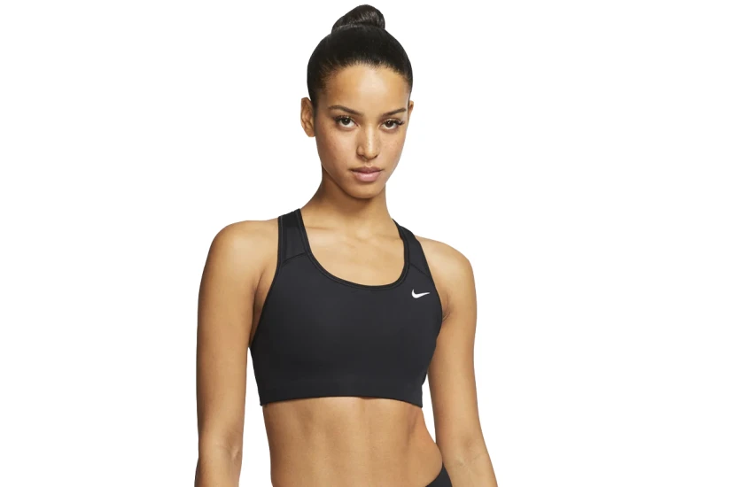 Nike Swoosh Dri-FIT Γυναικείο Μπουστάκι Μαύρο