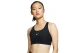 Nike Swoosh Dri-FIT Γυναικείο Μπουστάκι Μαύρο