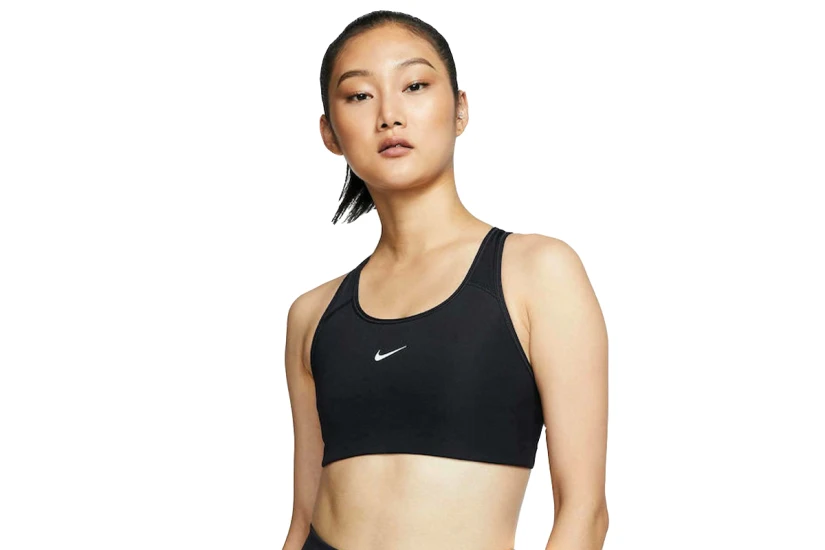 Nike Swoosh Dri-FIT Γυναικείο Μπουστάκι Μαύρο