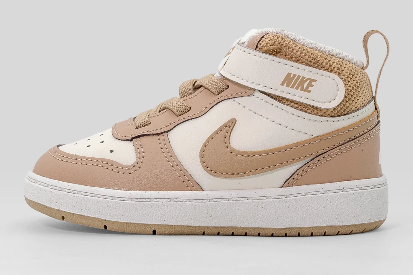 Nike Court Borough Mid 2 Βρεφικά Sneakers Εκρού, Μπεζ