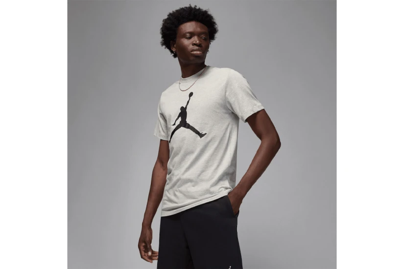 Jordan Jumpman Ανδρικό Κοντομάνικο T-Shirt Γκρι Ανοιχτό