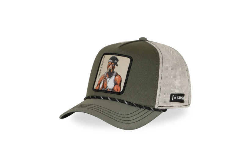 Capslab Trucker Καπέλο Snapback Χακί, Εκρού, Μαύρο