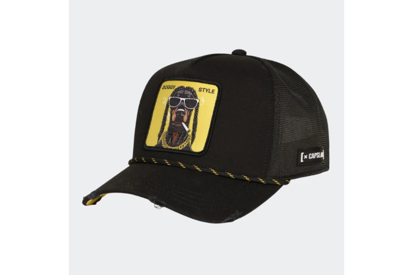 Capslab Doggy Style Premium Καπέλο Snapback Μαύρο, Κίτρινο