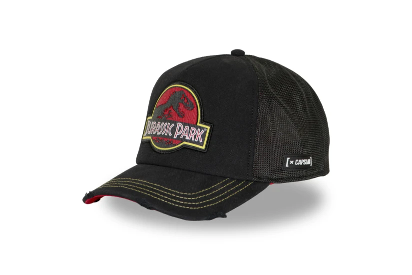 Capslab Jurassic Park Trucker Καπέλο Snapback Μαύρο, Κόκκινο, Κίτρινο