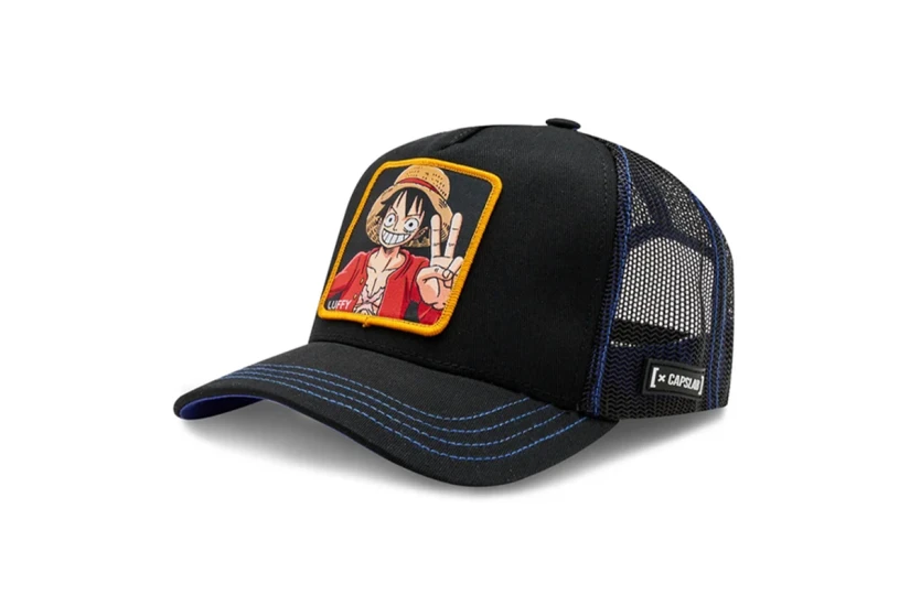 Capslab One Piece Luffy Trucker Καπέλο Snapback Μαύρο, Μπλε