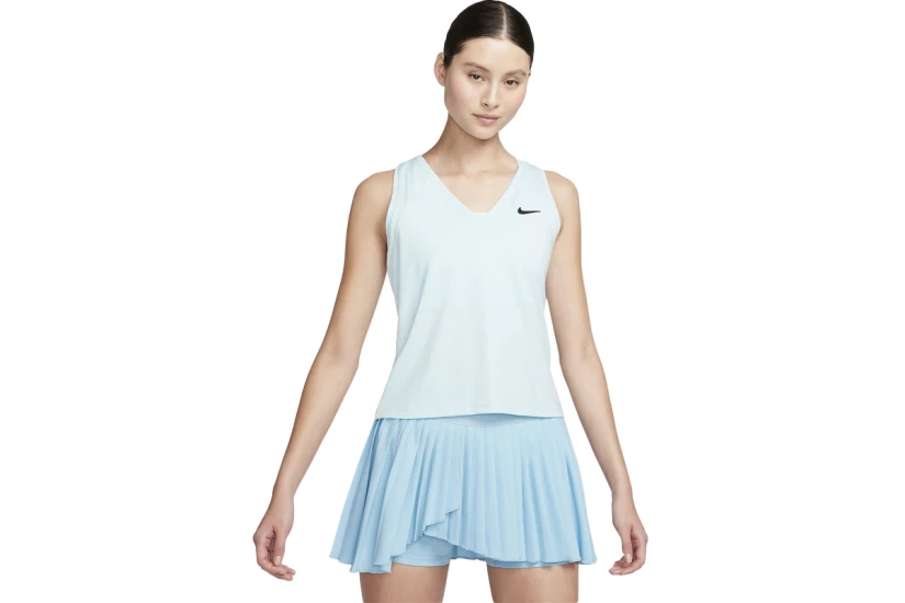 Nike Court Victory Tennis Dri-FIT Γυναικεία Αμάνικη Μπλούζα Σιέλ