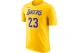 Nike NBA Los Angeles Lakers LeBron James Ανδρικό Κοντομάνικο T-Shirt Κίτρινο, Μωβ, Λευκό