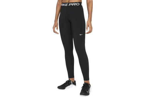 Nike Pro Mid-Rise Mesh-Panelled Κολάν Μακρύ Γυναικείο (CZ9779 010)