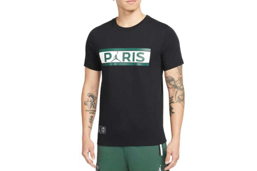 Jordan Paris Saint-Germain Ανδρικό Κοντομάνικο T-Shirt Μαύρο