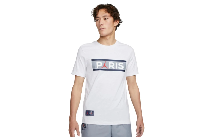 Jordan Paris Saint-Germain Ανδρικό Κοντομάνικο T-Shirt Λευκό
