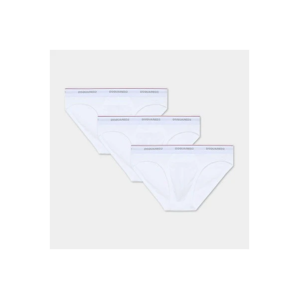 Dsquared2 Basic Cotton Stretch Εσώρουχο Σλιπ 3-Τεμάχια (DCX300060 98412)