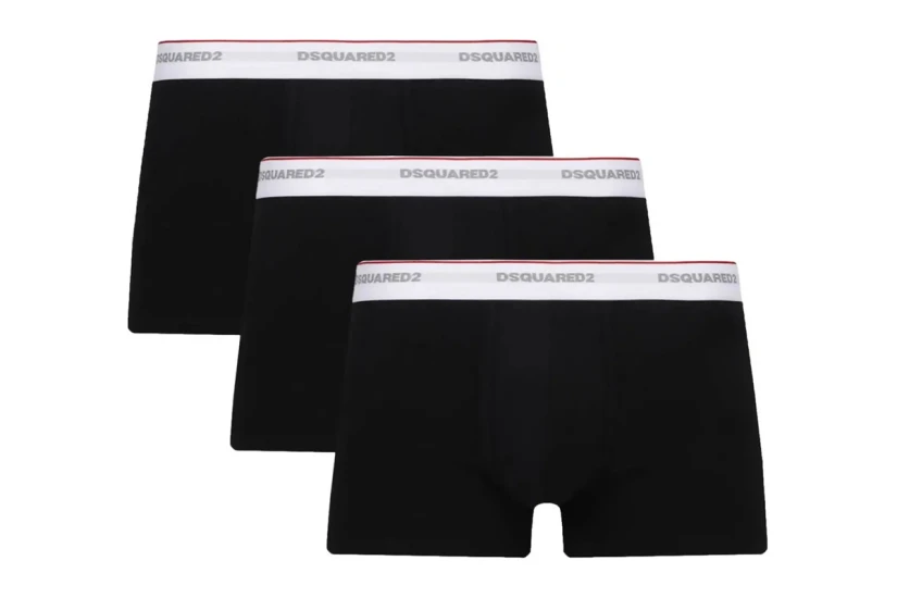Dsquared2 Basic Ανδρικά Εσώρουχα Boxer Μαύρα Large 3 Τεμάχια