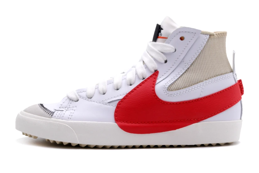 Nike Blazer Mid 77 Jumbo Ανδρικά Sneakers Λευκά, Γκρι, Κόκκινα