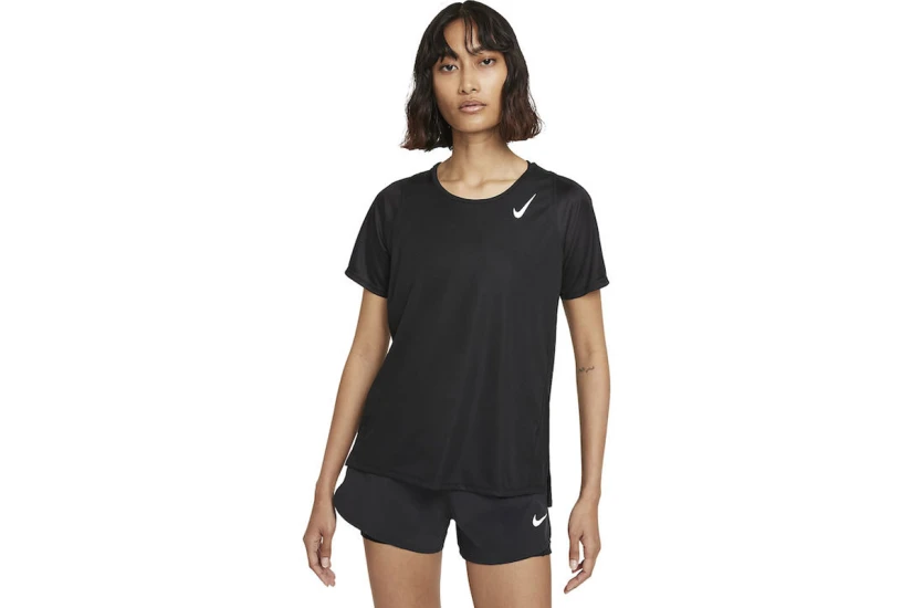 Nike Dri-Fit Race Γυναικείο Κοντομάνικο T-Shirt Μαύρο
