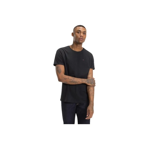 Tommy Jeans Flag Embroidery Extra Slim Jersey T-Shirt Ανδρικό (DM0DM04411 078)