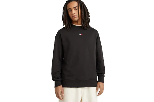 Tommy Jeans Tjm Rlx Xs Badge Crew Μπλούζα Με Λαιμόκοψη Ανδρική (DM0DM16370 BDS)
