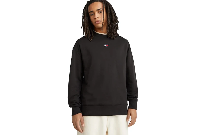 Tommy Jeans Tjm Rlx Xs Badge Crew Μπλούζα Με Λαιμόκοψη Ανδρική (DM0DM16370 BDS)