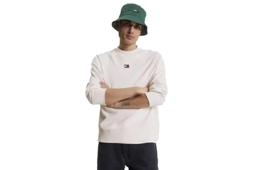 Tommy Jeans Tjm Rlx Xs Badge Crew Μπλούζα Με Λαιμόκοψη Ανδρική (DM0DM16370 YBH)