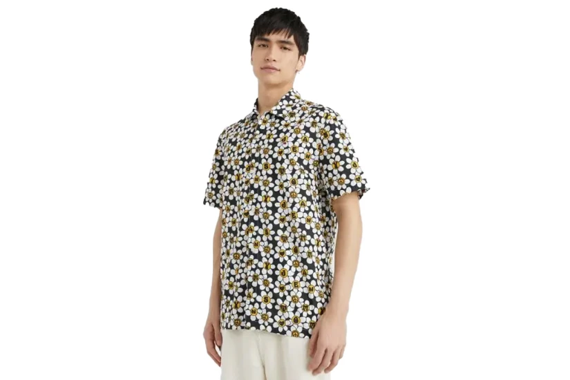 Tommy Jeans Tjm Aop Nyc Grown Daisy Πουκάμισο Κοντομάνικο Ανδρικό (DM0DM16492 BDS)
