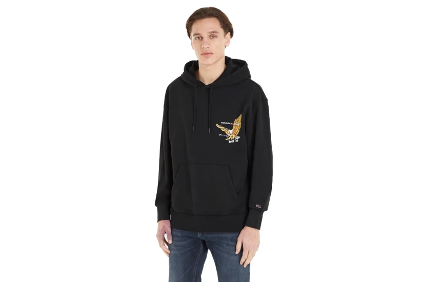Tommy Jeans Tjm Rlx Vintage Eagle Hoodie Ανδρικό (DM0DM17812 BDS)