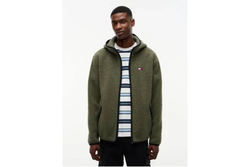 Tommy Jeans Badge Teddy Ζακέτα Sherpa Ανδρική (DM0DM19224 M04)