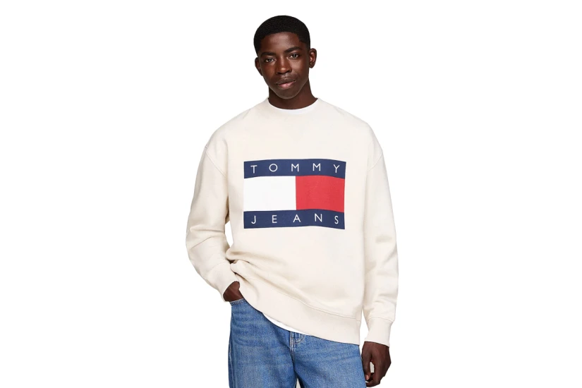 Tommy Jeans Melange Flag Ανδρική Μακρυμάνικη Μπλούζα