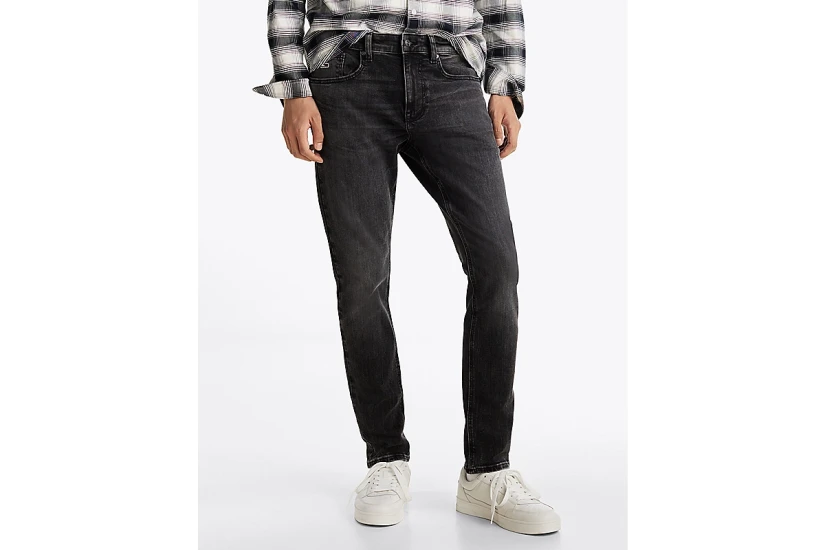 Tommy Jeans Austin Ανδρικό Slim Tapered Τζιν Παντελόνι Μαύρο