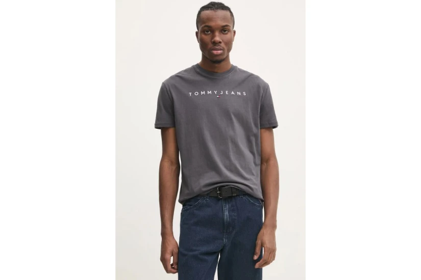 Tommy Jeans Ανδρικό Κοντομάνικο T-Shirt Ανθρακί