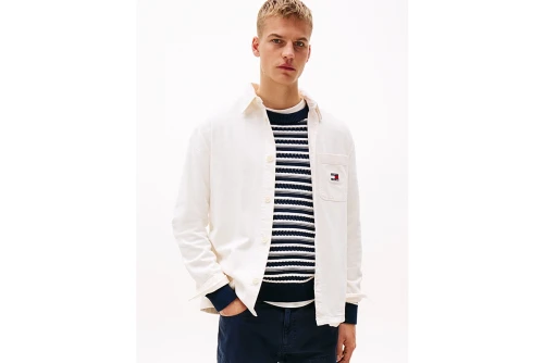 Tommy Jeans Cotton Slub Πουκάμισο Μακρυμάνικο Ανδρικό (DM0DM20874 YBH)