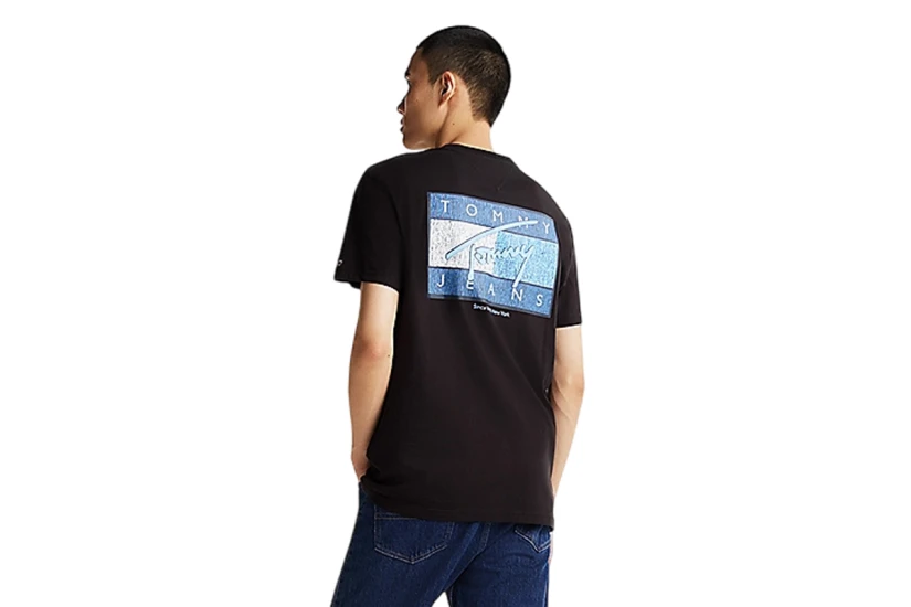 Tommy Jeans Ανδρικό Κοντομάνικο T-Shirt Μαύρο