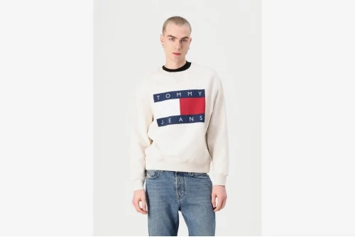 Tommy Jeans Melange Flag Crew Μπλούζα Με Λαιμόκοψη Ανδρική (DM0DM21186 AE3)