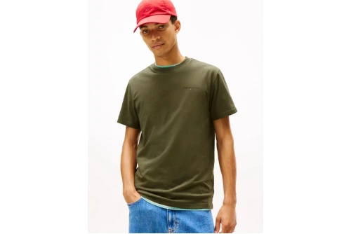 Tommy Jeans Linear Logo Slim T-Shirt Ανδρικό (DM0DM21780 GY1)