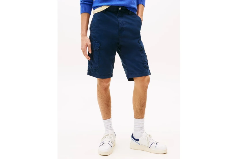 Tommy Jeans Otis Twill Ανδρική Βερμούδα Cargo Μπλε Σκούρο