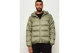 Tommy Jeans Tonal Logo Ανδρικό Puffer Μπουφάν με Κουκούλα Χακί