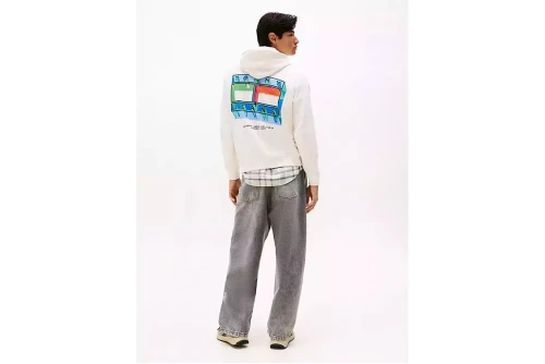 Tommy Jeans Back Graphic Terry Hoodie Ανδρικό (DM0DM22077 YBH)