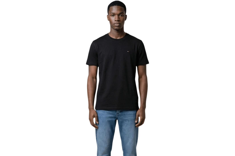 Tommy Jeans Small Flag Ανδρικό Κοντομάνικο T-Shirt Μαύρο