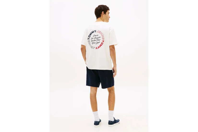 Tommy Jeans Circular Back Logo Relaxed Ανδρικό Κοντομάνικο T-Shirt