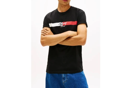 Tommy Jeans Signature Logo Jersey T-Shirt  Ανδρικό (DM0DM22539 BDS)