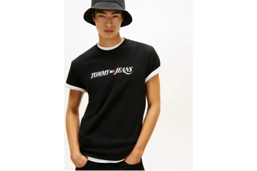 Tommy Jeans Regular Fit Vintage Logo T-Shirt Ανδρικό (DM0DM22548 BDS)