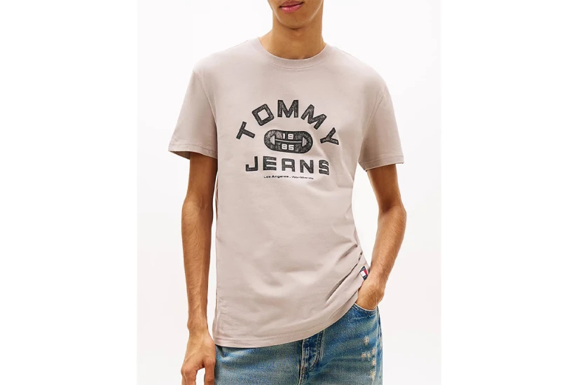 Tommy Jeans Graphic Jersey Ανδρικό Κοντομάνικο T-Shirt Γκρι