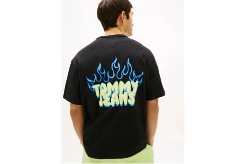 Tommy Jeans Relaxed Bubble Flame Graphic T-Shirt Ανδρικό (DM0DM22552 BDS)