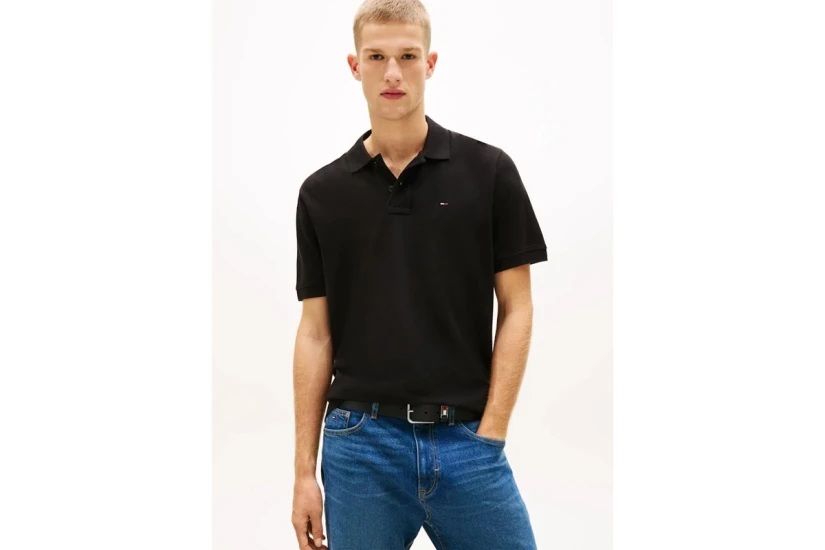 Tommy Jeans Regular Essential Ανδρικό Κοντομάνικο Polo Μαύρο