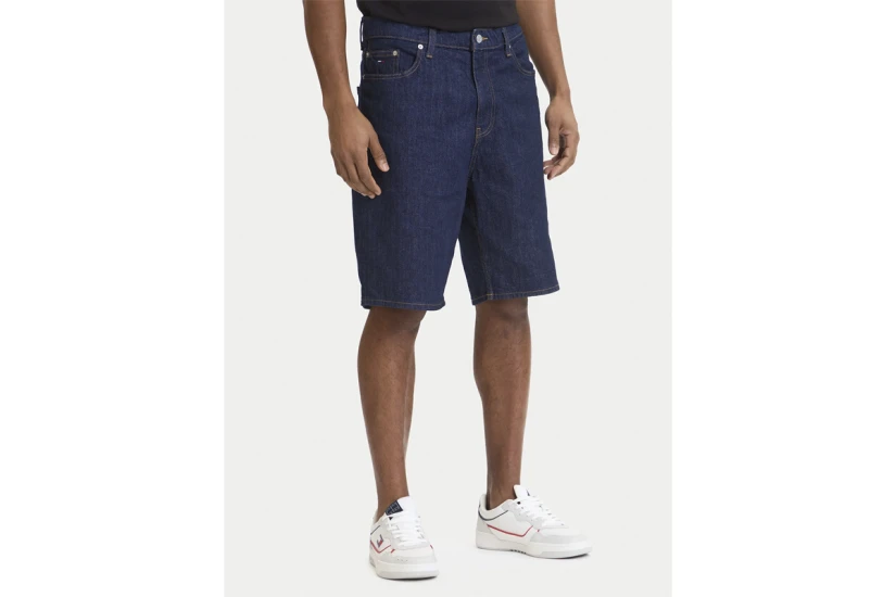Tommy Jeans Jaimie Carpenter Relaxed Ανδρική Βερμούδα Τζιν Μπλε Σκούρο