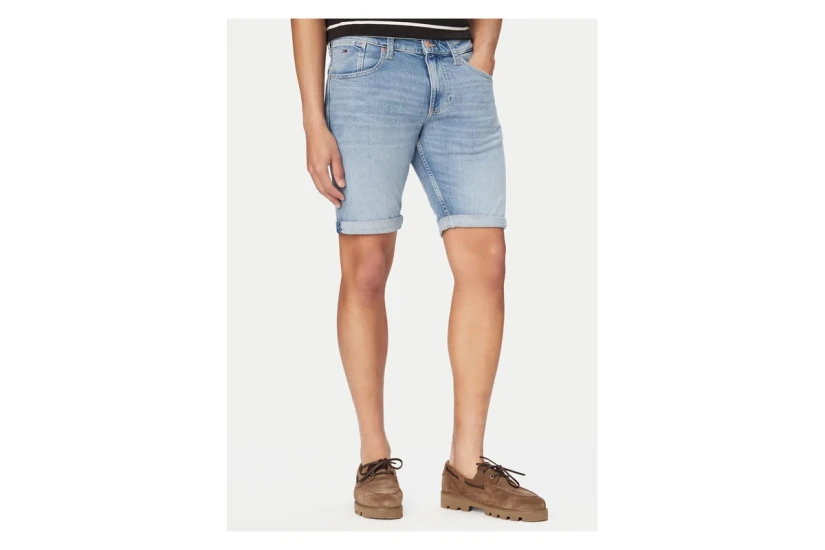Tommy Jeans Ronnie Whiskered Slim Ανδρική Βερμούδα Τζιν