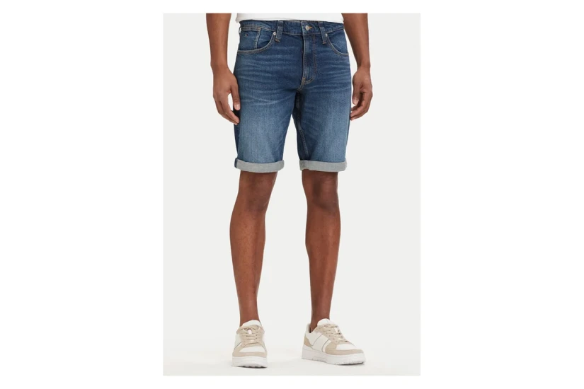 Tommy Jeans Ronnie Whiskered Slim Ανδρική Βερμούδα Τζιν Μπλε